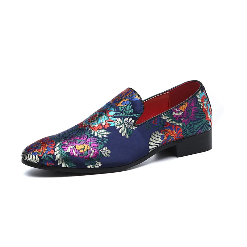 Мужская обувь; повседневные мужские лоферы; высокое качество; китайский классический дизайн; Роскошные; Прямая поставка; WH7716 - Цвет: blue