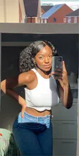 Malaika Rizado corto Bob 13x4 frente de encaje pelucas de cabello humano Pre arrancó Remy cierre peluca Frontal para las mujeres negras de la onda profunda