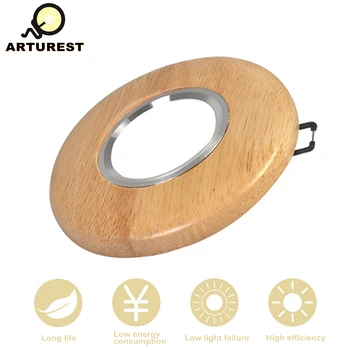 

Nordic Wood Downlight 3W 5W 7W led downlight creative home log living room ceiling light E27 corridor background wall aisle lamp