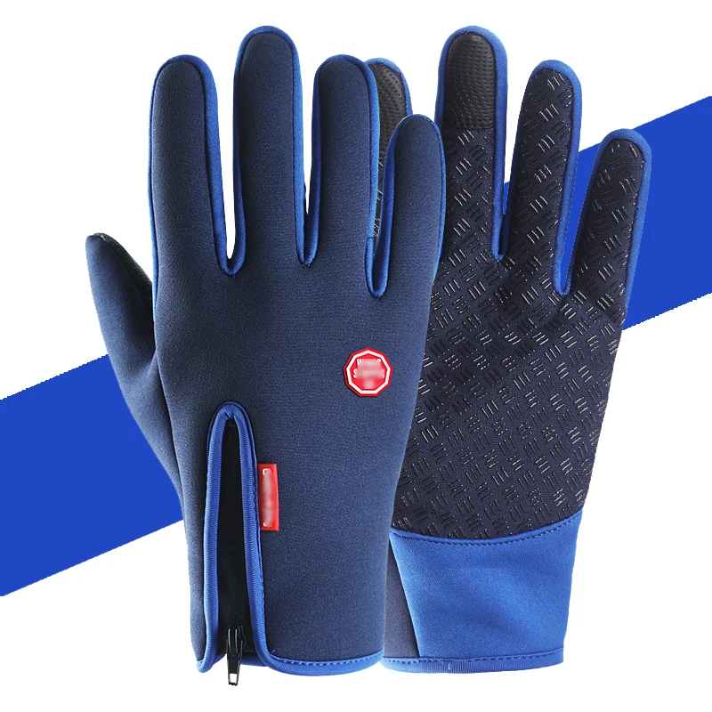 sapphite gloves Cycling Gloves Bicycle Gloves Mountain Biking Gloves with Anti-Slip Touchscreen Full Finger Outdoor Sports Gloves for Men Women - Цвет: sapphite gloves
