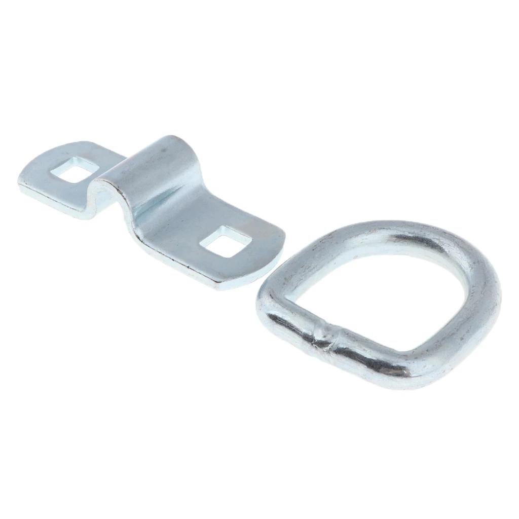 Silver D-Ring Cargo Tie Down Strap for Cargo Management in Trailer,Truck