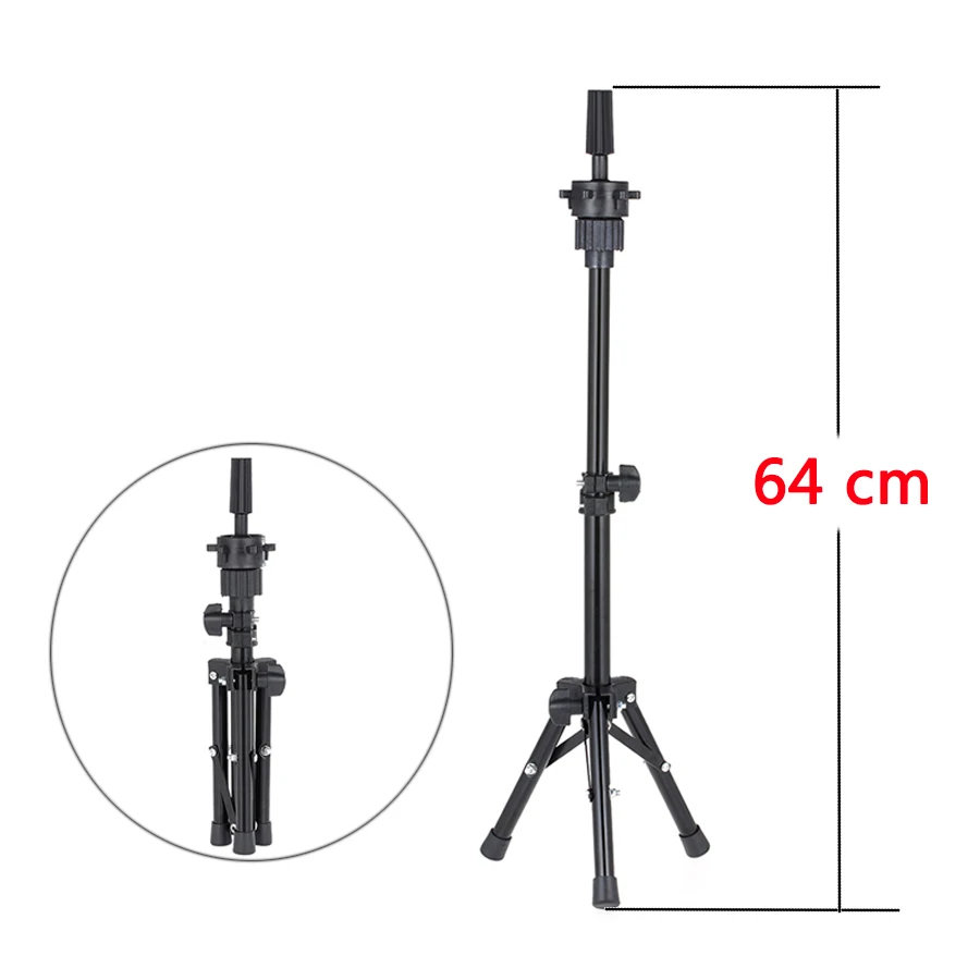 Alileader Quality Adjustable Metal Tripod Black Blonde Wig Stand