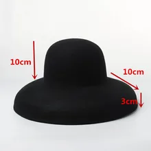 01909-HH8136 классическая черная шерсть Хепберн Стиль леди досуг Кепка с покрывалом Женщины Ужин шляпка для официальных мероприятий