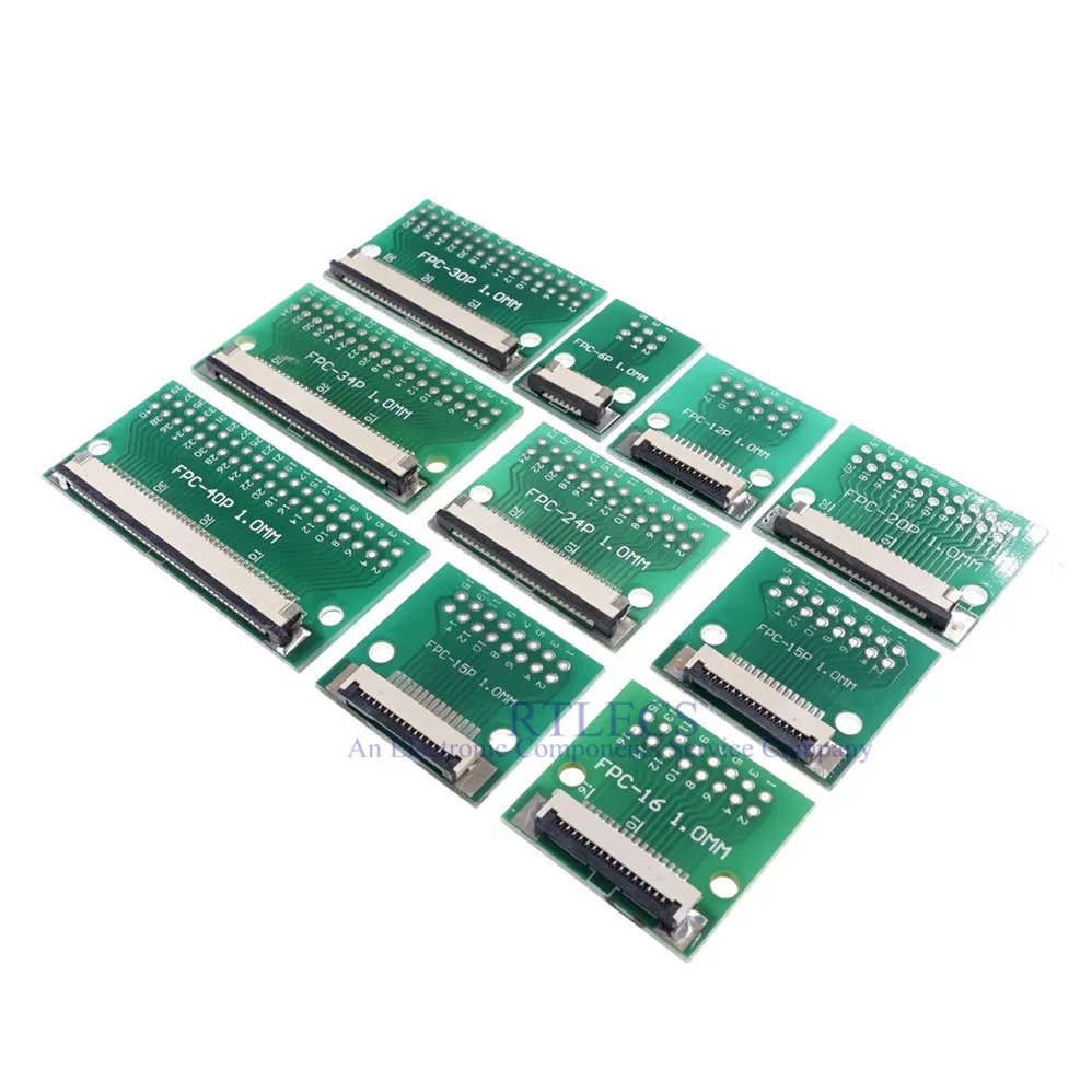100 шт. FPC FFC 4 8 10 12 20 24 30 40 50 60 Pin адаптер 1 0 мм до 2 54 x Шаг сквозное отверстие DIP PCB