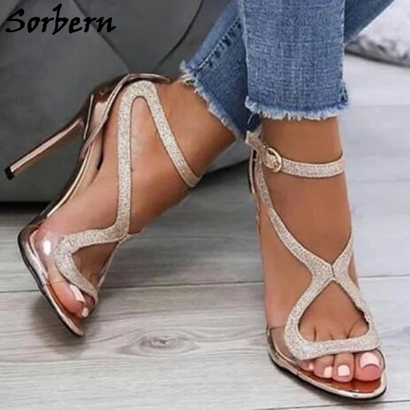 rose gold glitter pumps