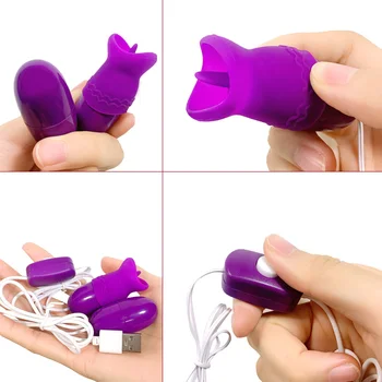 Masturbator Tongue Licking Vibrator USB Vibrating Egg G-spot Vagina Massage Clitoris Stimulator Sex Toys For Women Sex Products 3