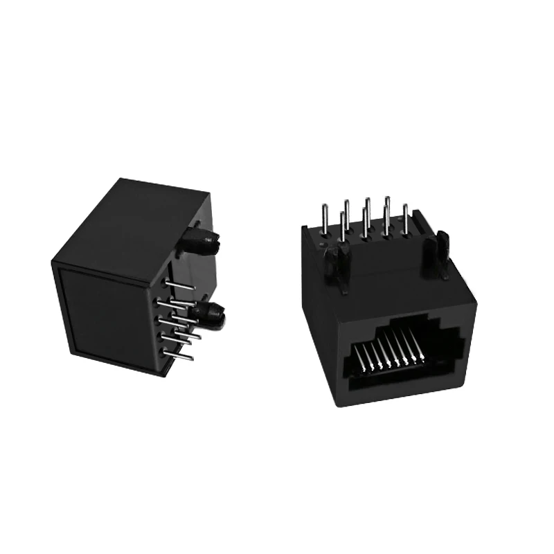 100 шт. RJ45 гнездо 8PIN 90 градусов прямой штекер PCB модуль RJ45 сетевой разъем конвертер