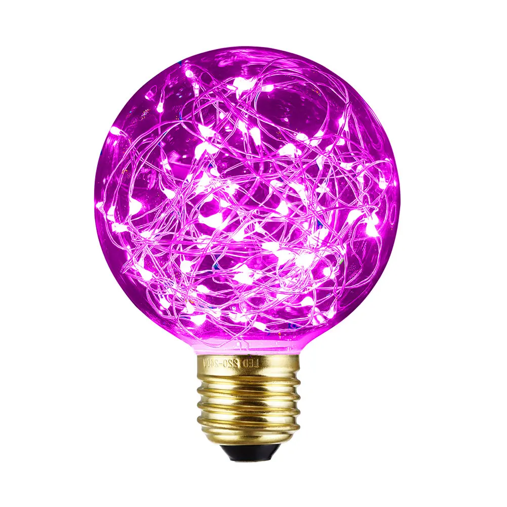 E27 G95 1.6W Vintage Edison Bulb Starry 50-LED Lamp Starry Style Bar Light