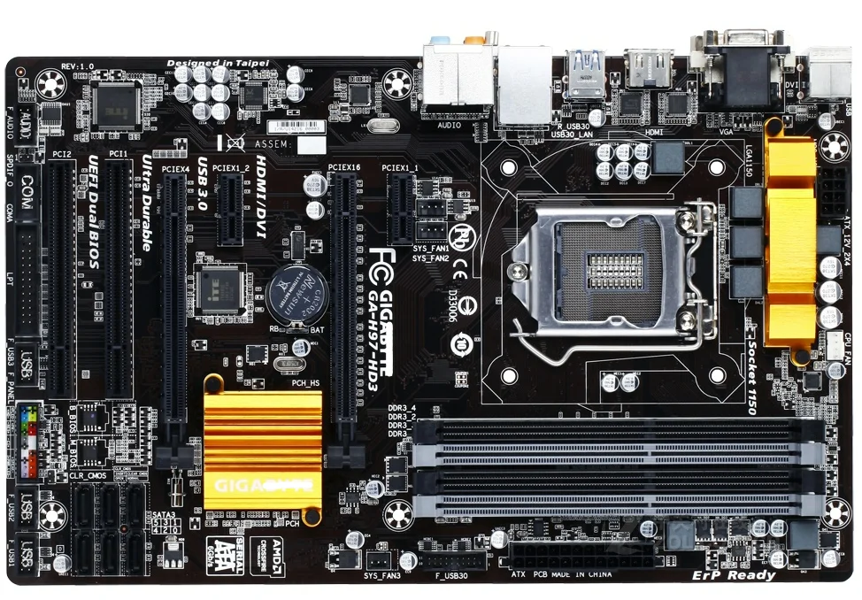 Gigab GA-H97-HD3 original motherboard LGA 1150 DDR3 USB2.0 USB3.0 SATA3 H97-HD3 32GB H97 Desktop Motherboard | Компьютеры и офис