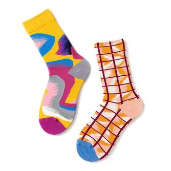 

Unisex Fashion Franch Style Cotton Crew Socks 2020 Autumn New Arrival Popular Happy Design Fast Delivery