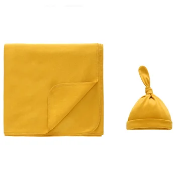 

2Pcs/Set Baby Blanket with Hat Infant Wrap Parisarc 100% Cotton Soft Thin Newborn Baby Blankets Swaddling Wrap Swaddle Sleepsack