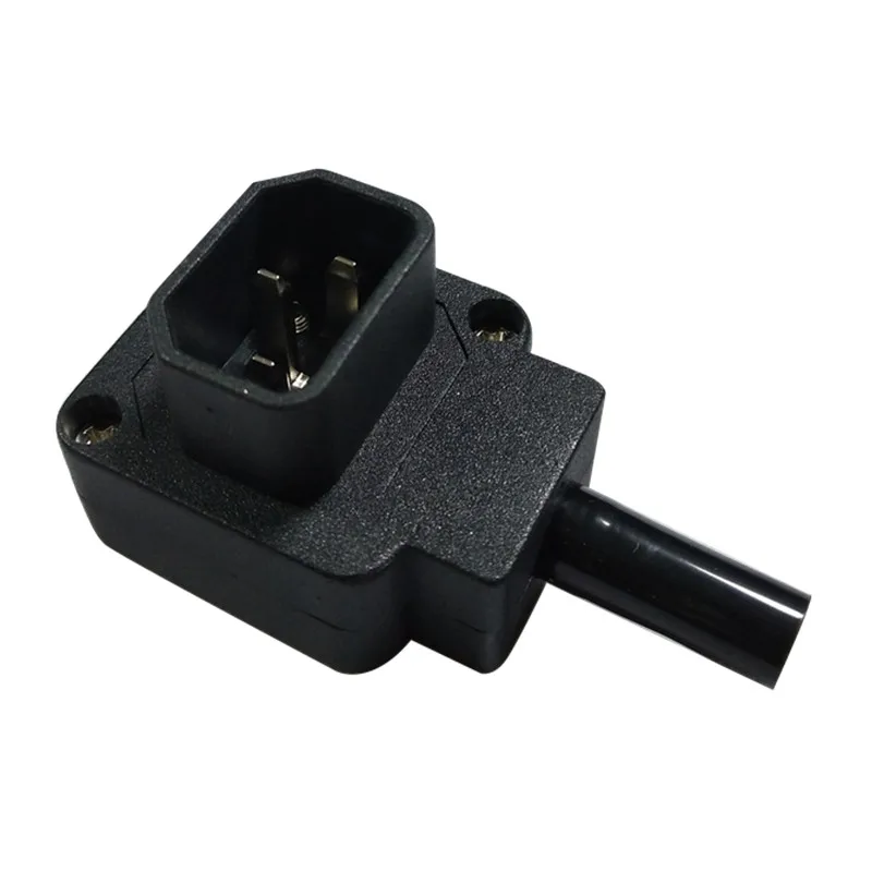 Black-Male 90 градусов Угловой IEC 320 C13 штекер/Гнездо AC 10A 250 В шнур питания Кабельный разъем - Цвет: Black-Male