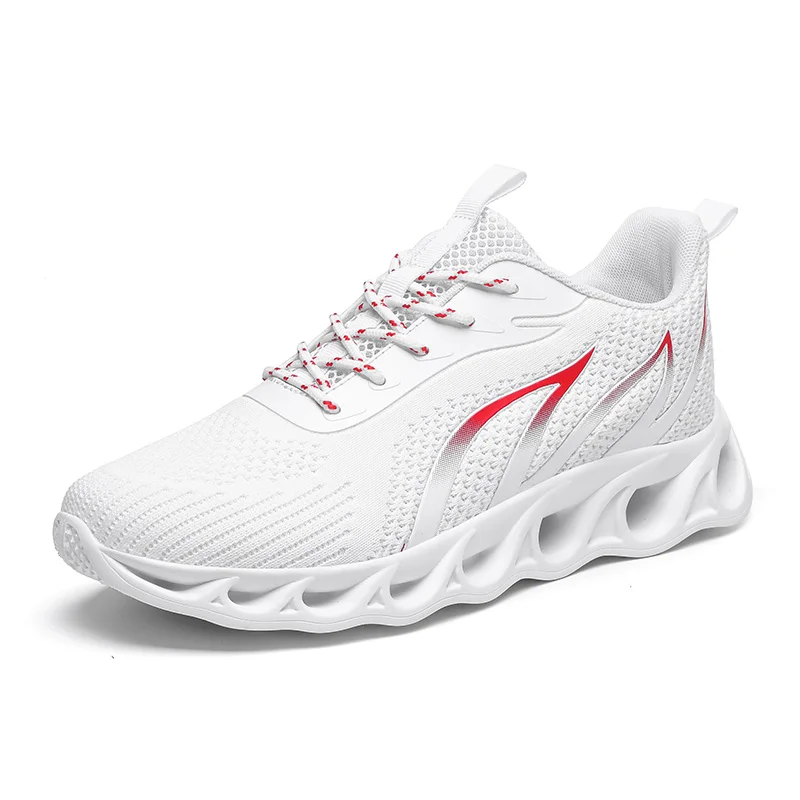 Мужская обувь для бега, мужские кроссовки для мужчин, для путешествий, спорта, бега, Мужская прогулочная спортивная обувь, zapatillas hombre, нескользящая - Цвет: White 1