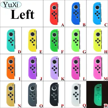 

YuXi 18color Left Soft Silicone Anti-Slip Protective Sleeve Cover for NS Joystick Caps Cover for Nintend Switch Console