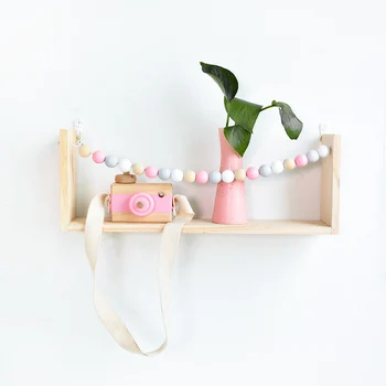 

Wall Mounted Coat Rack Shelf Scandinavian Wooden Hook Rack for Entryway Hallway Bathroom Living Room Girl Boy Bedroom Decoration