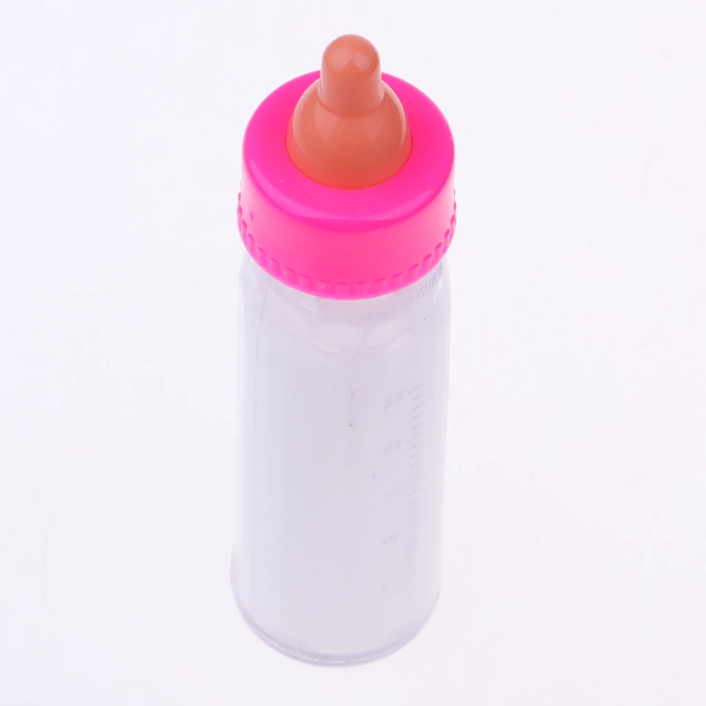  Newborn Baby Doll Magic Feeding Bottle Reborn Milk Bottle with Pacifier Disappearing Fake Drinking Bottle (Single Bottle)