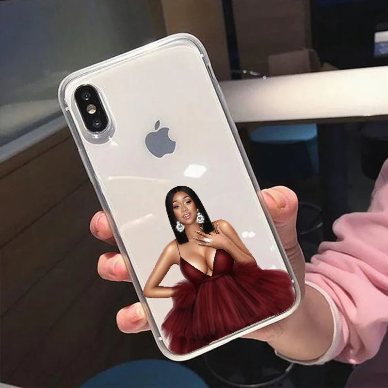 Американский рэп певец Cardi B дизайн для силикона ТПУ для iPhone X XS Max XR чехол для iPhone 10 6S 6 7 8 Plus 5 5S SE 8 Plus 11Pro - Цвет: TPU