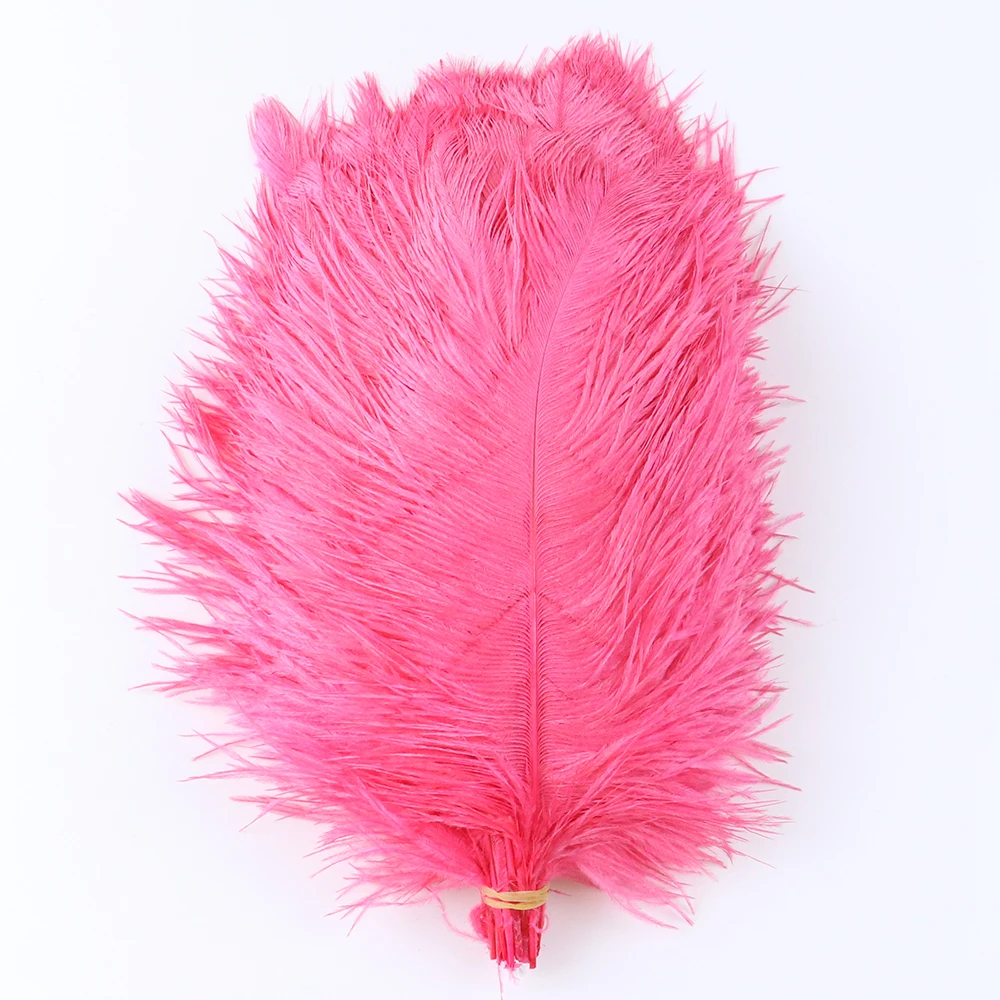 

10Pcs 10"-12"Rose Pink Ostrich Feather Natural Ostrich Feathers Plumes Decoration Crafts Carnival Party Wedding Dress Sewing