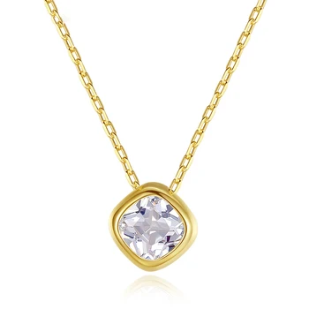 

MetJakt S925 Sterling Silver Exquisite Micro-Inlaid Zircon Fashion Simple Women's Necklace