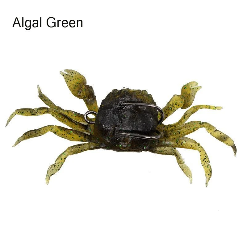 4pcs/lot Soft Lure 3d Simulation Artificial Bait 10cm False Crab Offshore Angling Fish Barbed Hook Bionics Fishing Gear pesca