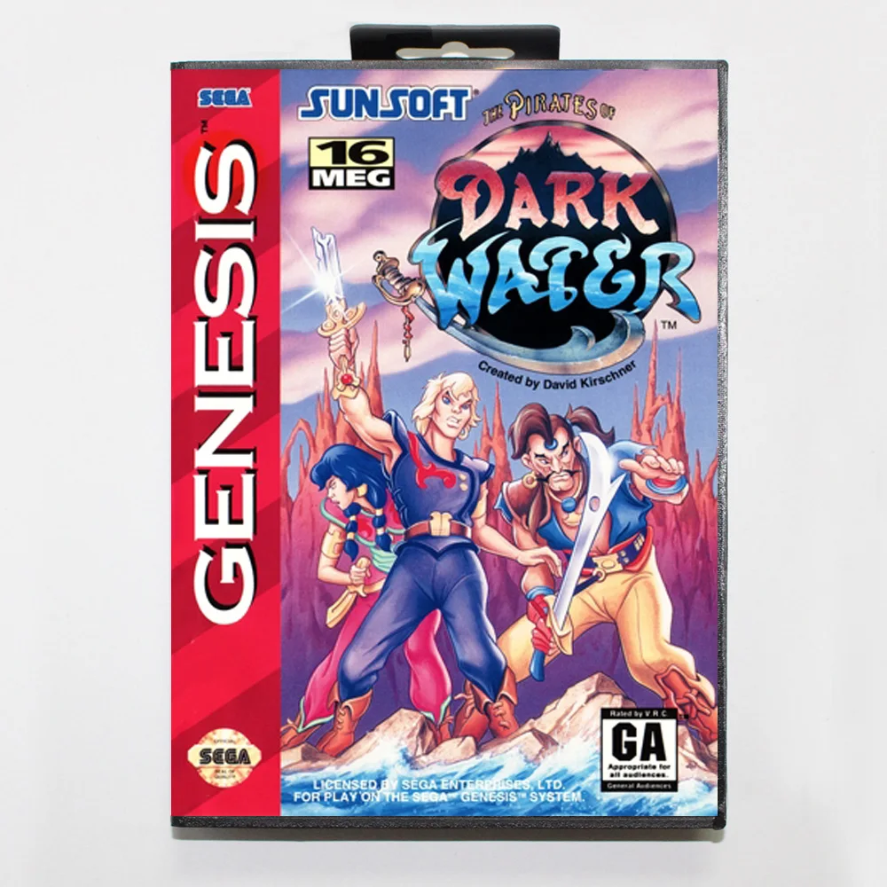 Пираты темной воды 16 бит MD игровая карта для sega Mega Drive/Genesis с розничной коробкой