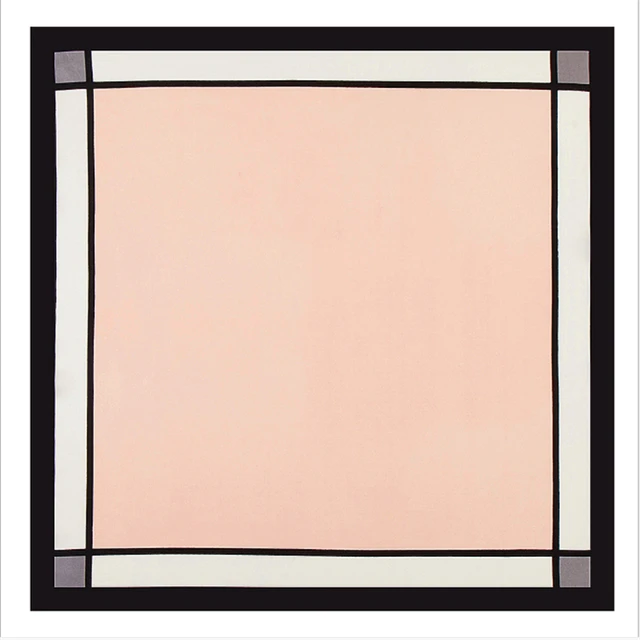 2021 summer square 33 color silk scarf fashion print ladies luxury hair band turban handkerchief head female beach shawl ML15 32