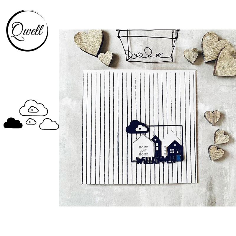 

QWELL Heavily Clouded Metal Cutting Dies Stencil For DIY Scrapbooking Crafts Paper Card Album Making Template 2020 New