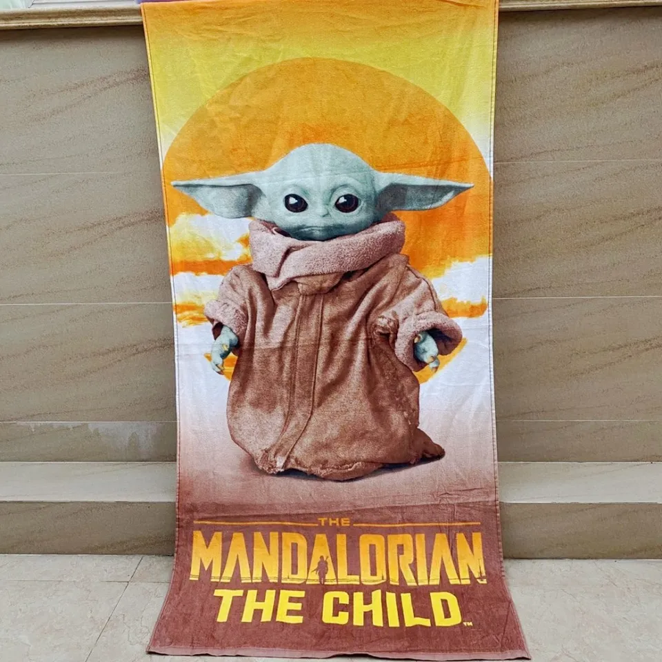 baby yoda bath towel