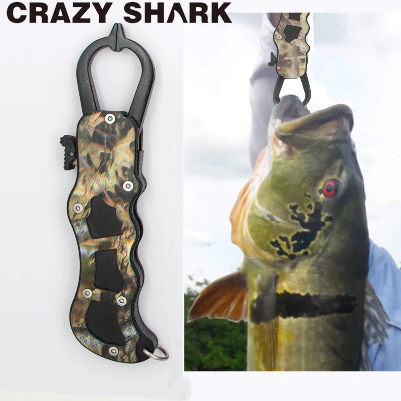 Crazy Shark камуфляж алюминиевый сплав Рыба губы захват 16,5 см рыболовный захват держатель Товары для рыбалки Карп Рыба инструменты
