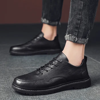 

New Mens Shoes Casual Fashion Shoes Business Office Oxford Shoes For Men Retro Lace-Up Comfortable Gentleman Shoes Spring Autumn
