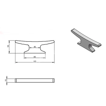 

1 Set Boat Open Base Cleat Marine Dock Desk Line Rope Cleat Aluminum Alloy for Boat Yacht Jet Pontoon Utility Small Cabin Boats