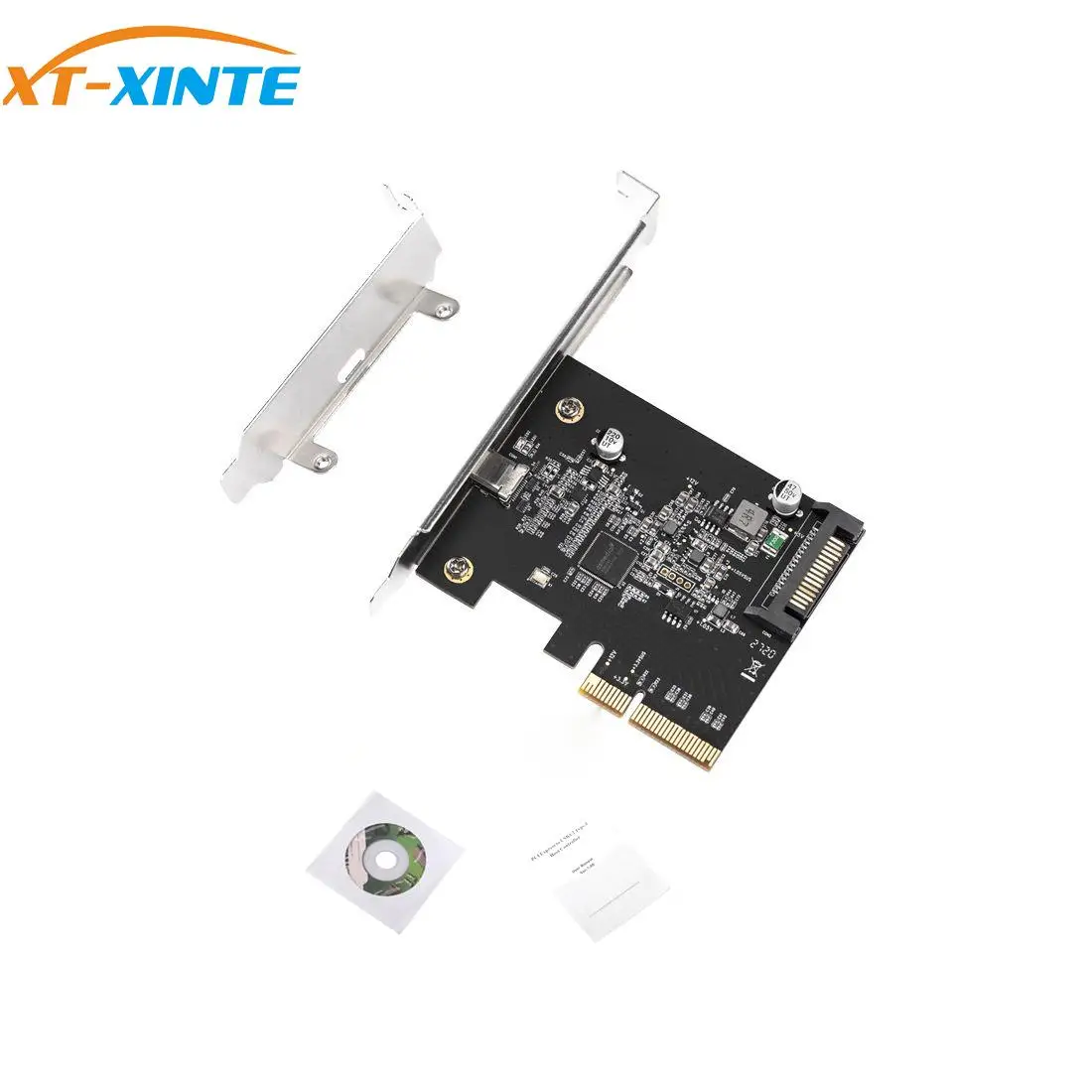 

XT-XINTE USB 3.2 PCIE PCI Express Expansion Card PCI-E 4X to USB3.2 Gen2 x2 Type-c Host Controller Card 20Gbps for Desktop