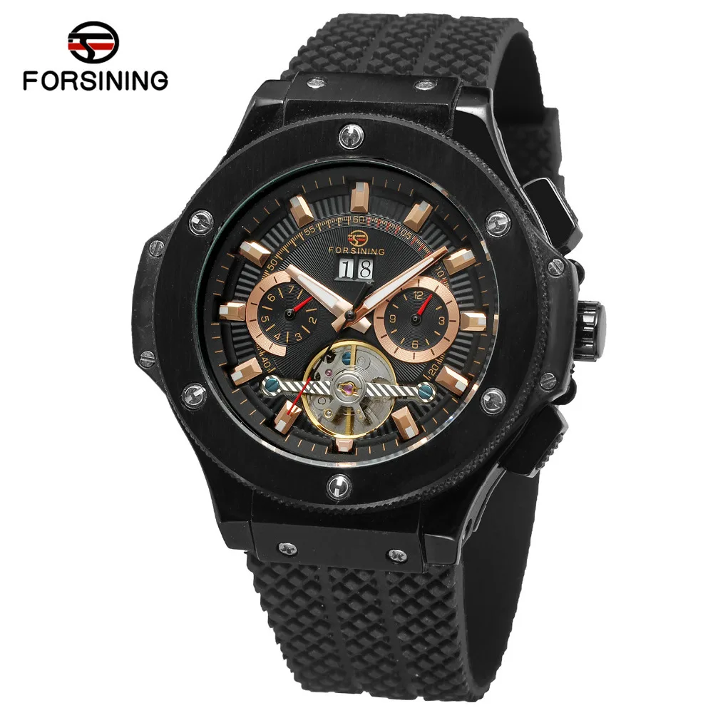 

Forsining Analog Watch Men Fashion Casual Calendar Hollow out Fully Automatic Analog Watch