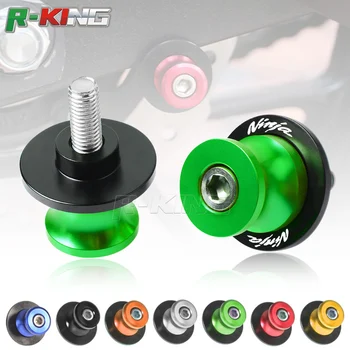 

For KAWASAKI Ninja ZX7R ZX9R ZX10R ZX12R ZX14R ZZR600 ZRX1100 motorcycle Swingarm Sliders Spools Green 10mm