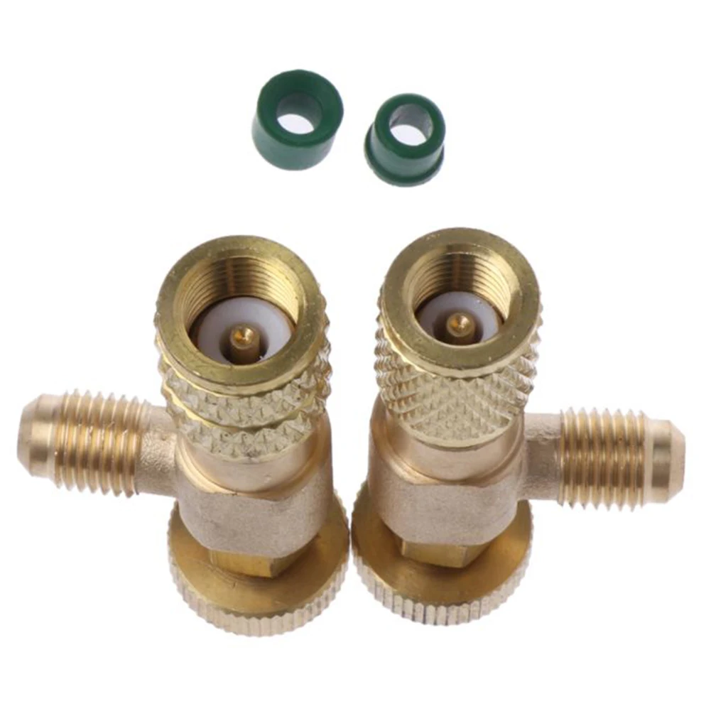 

2pcs Air Conditioning Replacement Safety Adapters Control Easy Operate Filling Refrigerant Connector Sealed Quick Coupler