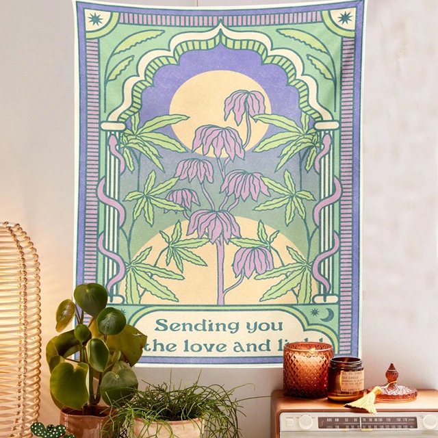 Boho Art Kudtár, Hogy Elküldje Neked Az Összes Szerelmi És Könnyű Bohém Dekoratív Kárpit Hippi Jóga Szőnyeg Nagy Méretű Kanapé Takarót - Image 5