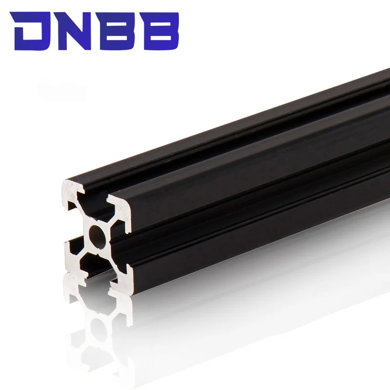 1Pc Black 2020 Eu Standaard Geanodiseerd Aluminium Profiel 100- 800Mm Geschikt Voor Diy Cnc 3D Printer Graveren machine