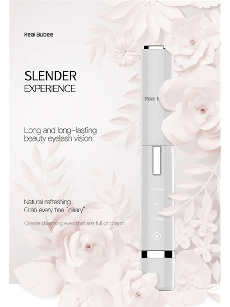 

Real Bubee Curl &Double Temperature Eyelashes Beauty Instrument Instrument Eyelash Curler Electric Heat Shaper Beauty Instrument