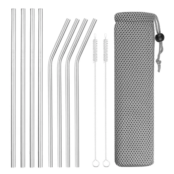 Reusable Stainless Steel Straws -4 Pcs
