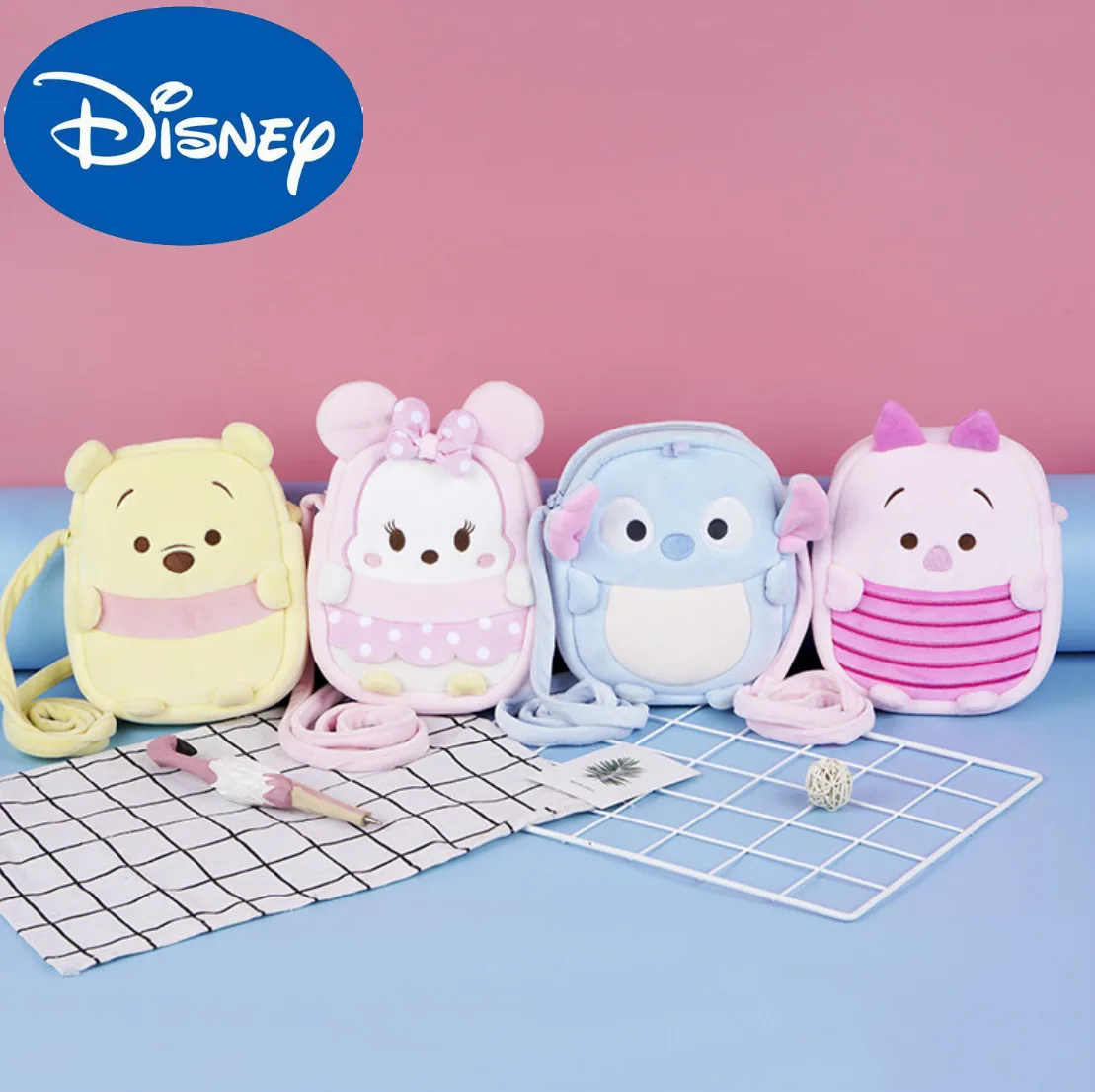 Оригинальный плюшевый рюкзак Disney с Минни детский мультяшный Винни-пухом милый