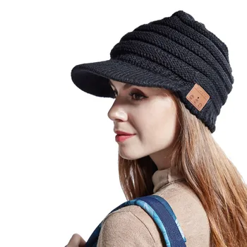 

Bluetooth 5.0 Headphones Winter Autumn Soft Warm Beanie Music Earphones Cap Gray Black Hot Fashion Winter Hat Gift