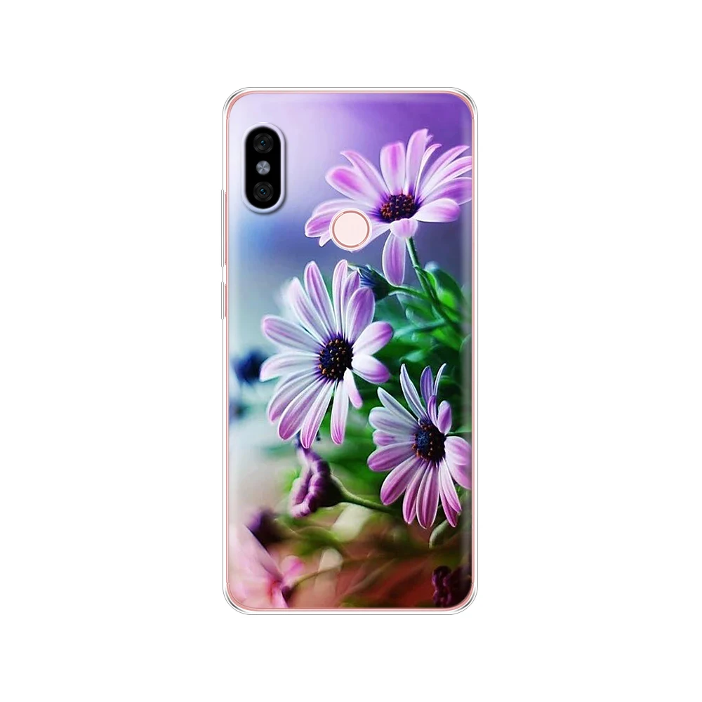 Ốp Lưng Silicon Cho Xiaomi Redmi Note 5 Phiên Bản Toàn Cầu Ốp Lưng Mềm Tpu Bao Ốp Cho Redmi Note 5 Pro Vỏ mèo Hoa 