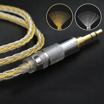 

KZ 200 core gold silver cubic mixed knitting earphones line Earphone Upgrade Cable for KZ-ZST/ZS10/AS10/BA10/ESA/ZSR/AS06