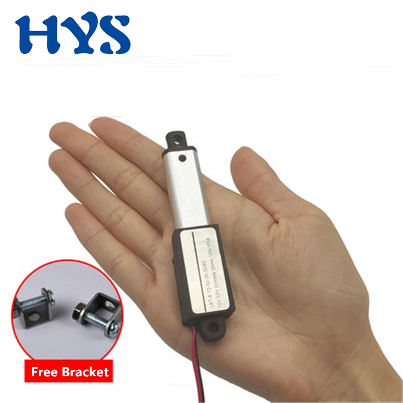 Atuador Linear v Elétrico Mini Motor 15 mm – s 60n 30n Curso 30mm 50mm Livre Micro Atuadores Lineares Suporte Fixo Hys dc 12