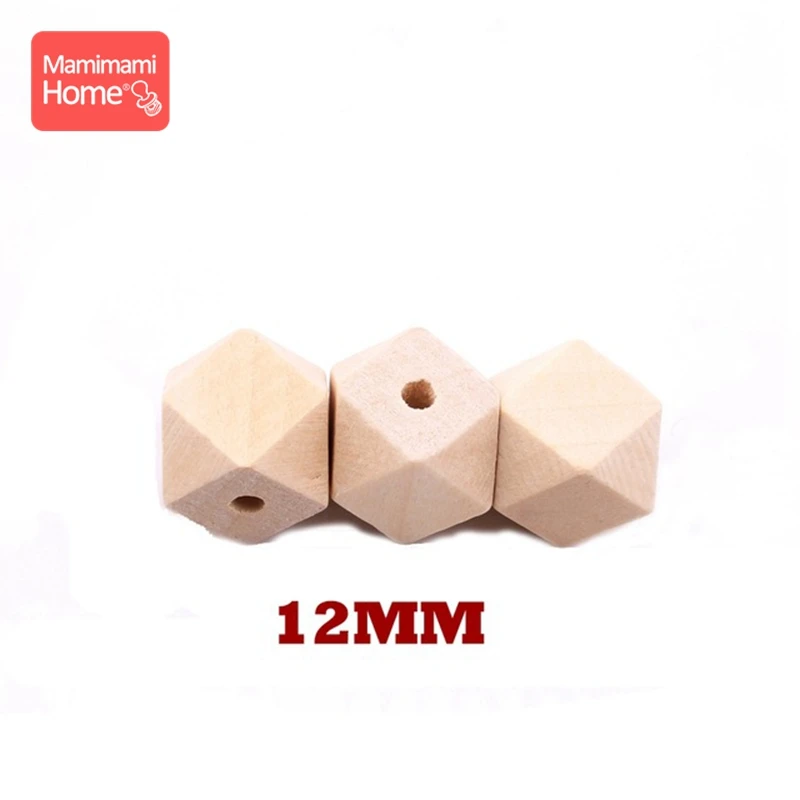 Mamihome 10 мм-20 мм 100 шт геометрические деревянные бусины, прорезыватель DIY для цепочка для прорезывания зубов подарки деревянные пустые грызуны детские товары