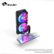 BYKSKI GPU blok wodny do nvidia geforce RTX 2080Ti/2080 edycja założycieli z 240mm grzejnik/pompa/2 szt. Wentylator A-RGB LED Light