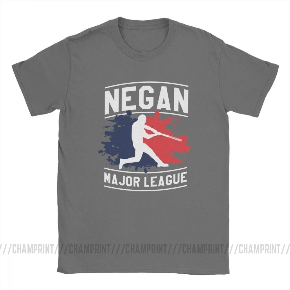 Мужская Бейсбольная Футболка Negan Major League Люсиль, одежда из чистого хлопка, винтажные футболки с круглым воротником