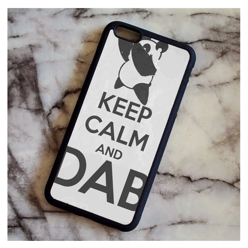 Чехол для телефона с пандой KETAOTAO Dab для iPhone 4S SE 5 6 5C 5S 6 s 7 8 SE 5Plus XR XS Max чехол из мягкого ТПУ резины и силикона - Цвет: Черный