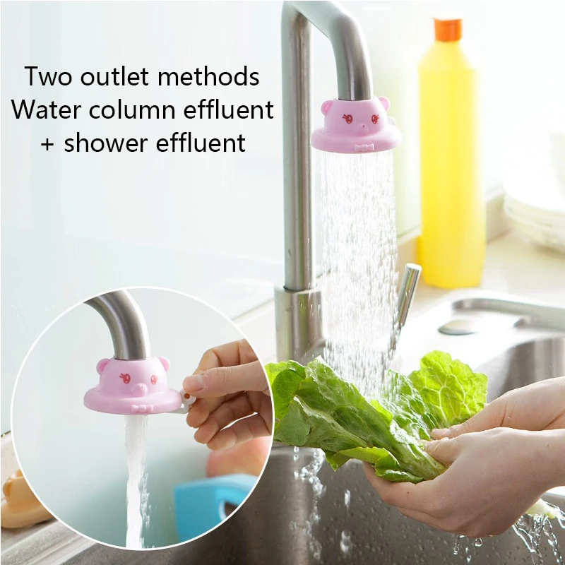 1PC Wholesale Splash Shower Bathroom Faucet Shower Head Nozzle Faucet Kitchen Tap Water Saving Device Cartoon faucet filter