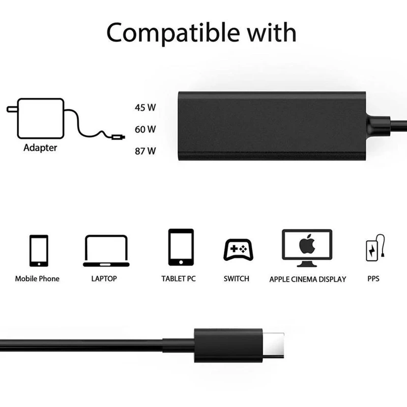Usb C Magsafe адаптер, type C к Magsafe 1 и 2 конвертер адаптер зарядки, совместимый с Macbook Pro/Air и любых Usb C устройств